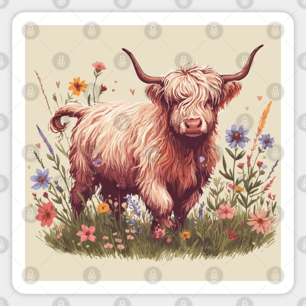 Cottagecore Aesthetics Vintage Cow Sticker by Heartsake